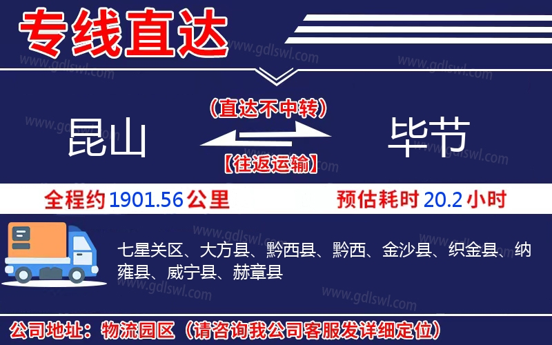 昆山到畢節(jié)物流公司 昆山到畢節(jié)物流公司