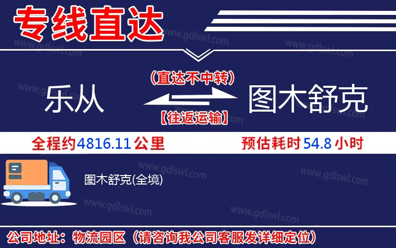 樂從到圖木舒克物流公司