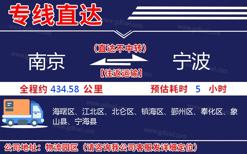 南京到寧波物流公司